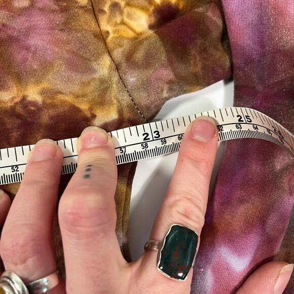 Rainbow Tie Dye Hoodie Women's Large Pink Purple Blue Ice Dyed Sweatshirt Earthy - Picture 4 of 9